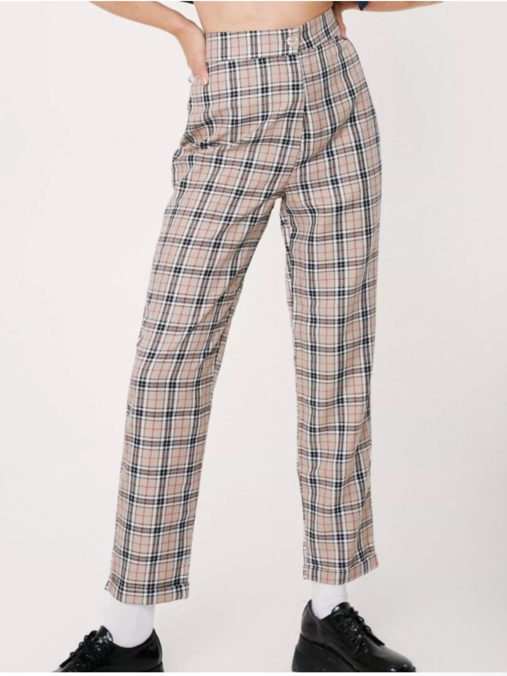 Punk Chick, NASTY GAL, plaid trousers!!